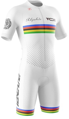 Homme Pro Trifonction Manches Courtes Sports De Plein Air Vêtements De Triathlon,Combinaison De Triathlon Rembourrée pour Homme (Typ-1,S)