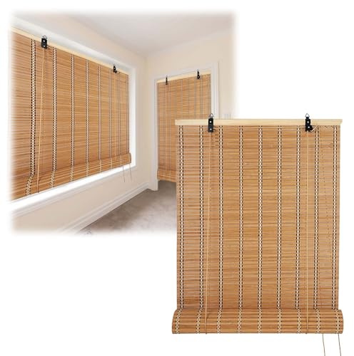 Protección Solar Estor Enrollable Bambu con Ascensor 45 50 60 65 70 80 90 100 105 110 120 130 140 150 160 Ancho Natural Persianas De Bambú Privacidad Cortina Bambu Exterior Fácil De Instalar (Size :