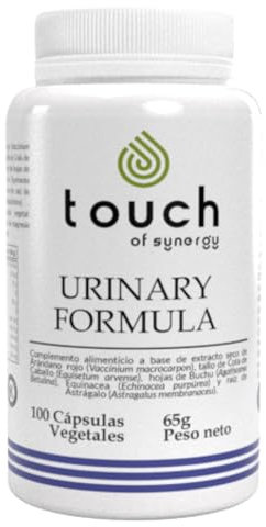 TOUCH OF SYNERGY - Urinary Formula - 100 Cápsulas - Arándano Rojo, D-Manosa y Uva Ursi - Previene Infecciones Urinarias, Reduce la Inflamación y Mejora la Salud del Tracto Urinario