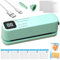 GOEDCH Mini Sigillatrice di Sacchetti: Verde Mini Macchina Sottovuoto con 10 Sacchetti Sottovuoto, Macchina per Sottovuoto Portatile Wireless per la Conservazione Degli Alimenti