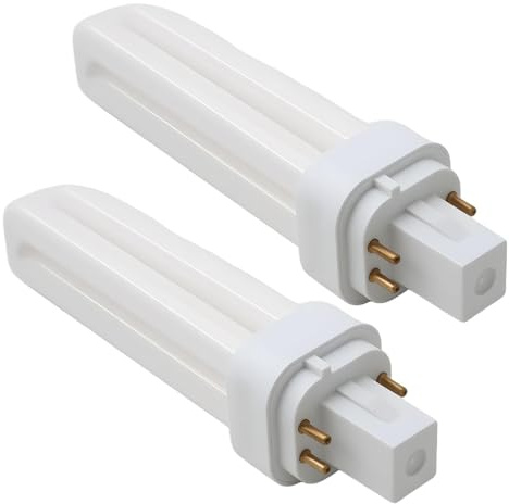 Times Mark G24q-2 18W 4 Pin CFL Bulb, 4000K Cool White 2U Compact Fluorescent Lamp, Non-Dimmable 220-240V Replacement Light Bulb for Corridor, Bathroom, Office and Bedroom, 2 Pack