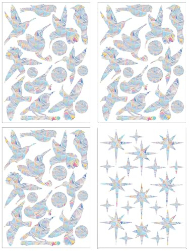 68 pegatinas para ventana Prisma, arco iris, protección de pájaros, ventanas, protección contra pájaros, protección contra aves, pegatinas anticolisión, decoración de ventanas para ventanas y puertas