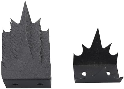 Aoaoy 12 estacas de seguridad de hierro para disuadir intrusiones, protección de escalada para seguridad en el hogar al aire libre, dos capas de revestimiento, para lugares públicos