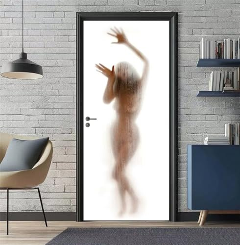 Vinilo para Puertas 3D Adhesivo Fotográfico Pegatina Mujer Sexy Puerta Pegatina Pared Murales Pegatinas Decorativas para Puertas del Dormitorio Sala de Estar Póster Autoadhesivo 90X200cm -DS1892
