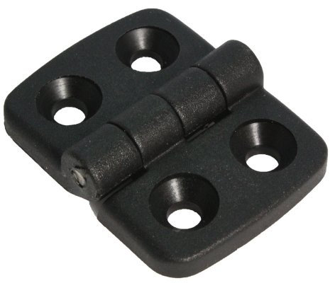 10x Scharnier Kunststoffscharnier Kombischarnier Mini Kunststoff 20/20 nicht aushängbar 30 x 39 mm schwarz