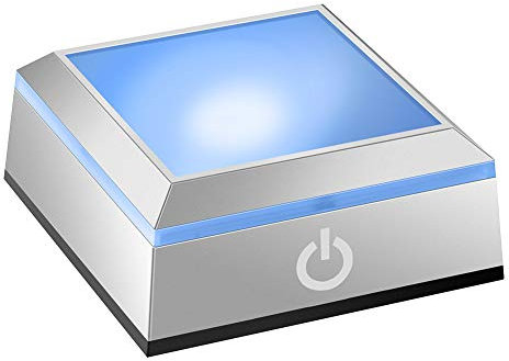ERWEI LED Light Base Multicolor Show Stand Display Plate Square Display Lighted Base for Glass Crystal Art with Sensitive Touch Switch (Flat Surface)