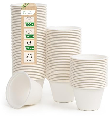Love Nature Dipschalen Set 100 ml - Dip Schälchen Einweg 100 Stück