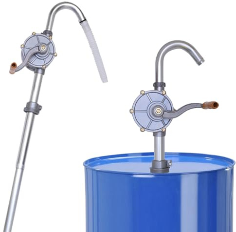 LYCARESUN 15 to 55 Gallon Drum Pump, Upgraded All-Aluminum Oil Transfer Barrel Pump, Hand Fuel Pumps for Diesel, Kerosene, Hydraulic Fluid