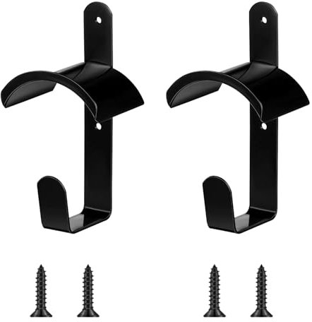 Ysislybin Horse Bridle Holder, 2 Pack Black Metal Bridle Holder with Screws Wall Mount Bridle Hook Bridle Stand Horse Harness Organizer for Saddle Stable Tack Room