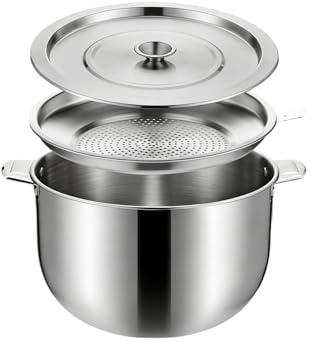 Vasetto per la raccolta del grasso da cucina – Grande contenitore di olio usato con filtro separatore di residui, accessorio di stoccaggio del grasso alimentare | riutilizzabile per friggere