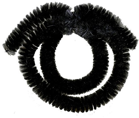 Markenlos Nabenputzring Ø 14 mm aus Chenille Länge 19/35 mm schwarz oder grau (Schwarz)