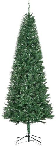 HOMCOM Sapin de Noël Artificiel 210H cm 865 Branches Grand Réalisme Vert | Épines, Imitation Nordmann, Fin et Haut