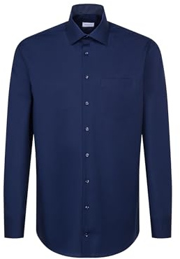 Chemise business homme Seidensticker - coupe classique - sans repassage - col Kent - manches longues - 100 % coton