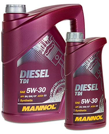5 + 1 (6 Liter), MANNOL DIESEL TDI 5W-30 PUPME DÜSE 505.01 MOTORÖL