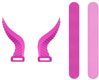 Generic Cow Horn Headphone Attachments Flexible Silicone Horns for Over-Ear Headset Accessories Gaming Party Cosplay Decoration