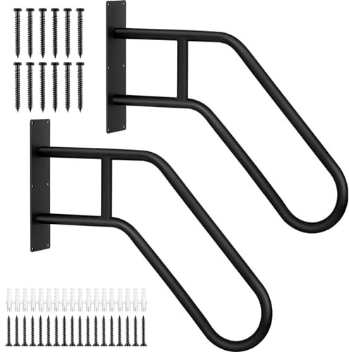 LoRier Pasamanos para Exteriores,Pasamanos Metalicos,Portal para 1-3 Escalón Barandilla De Escalera Entrada Jardín,pasamanos De Pared, Barandilla para Escaleras, Exterior E Interior