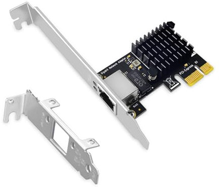 Tarjeta de Red, RTL8111G Tarjeta de Red Gigabit Ethernet PCI Express, 10/100/1000 Mbps Full Duplex, con Puerto RJ45, Compatible con Windows 10/8/7/Vista/XP, Ideal para PCs y Servidores