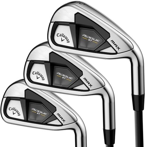 Callaway Golf 2024 Rogue ST Max Iron Set (Left, Steel, Regular, 5 Iron - PW,AW)