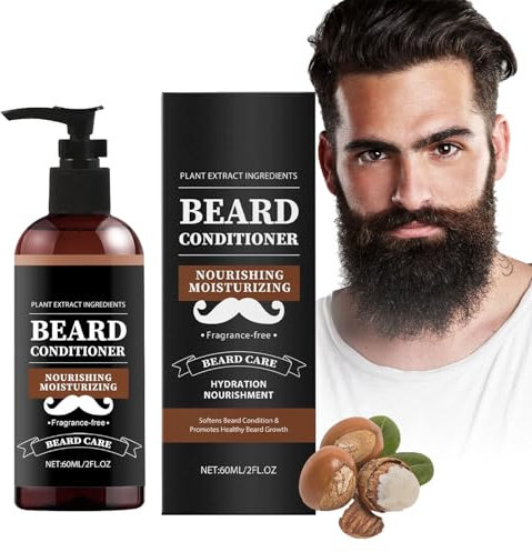 Bartpflege für Männer für Männer Bart Wachstum Pflege & Trimmen, Bartshampoo, Bart Conditioner, Bartöl, Bartbalsam, Hochwertig Bart Geschenk für Ihn (Bart Conditioner, 60ml)