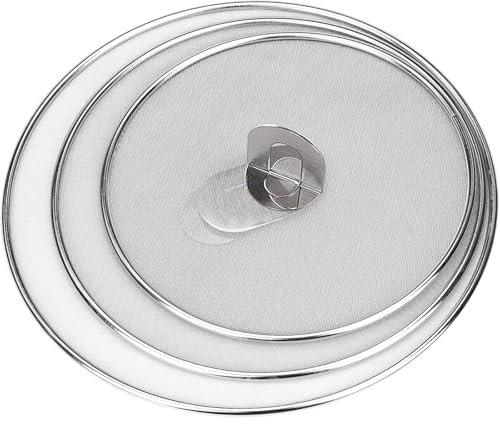 3 Pezzi Paraschizzi Cucina in Acciaio Inox, a Maglia Fine, Protezione Antigrasso Contro gli Schizzi di Olio, 33/29/25cm - Paraschizzi per Cucina e Parete