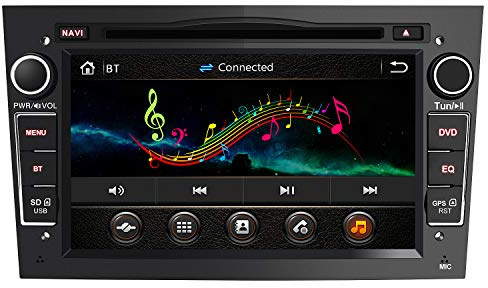 AWESAFE Autoradio GPS Navigateur 7 Pouces pour Opel, unité de tête stéréo 2 DIN avec Lecteur CD/DVD, USB, SD, Bluetooth, vidéo 720P, FM/AM/RDS, système Wince, Couleur Noire