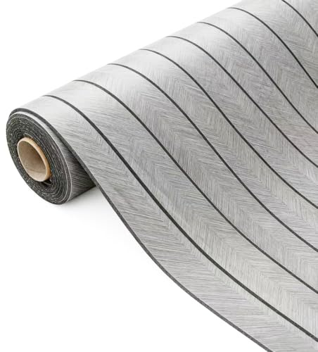 LOMUG Panneaux acoustiques autocollants en bois - 300 x 40 cm - Panneaux muraux - Aspect bois - Décoration murale 3D - Panneau d'insonorisation en placage de bois - Panneaux muraux en bois - Gris