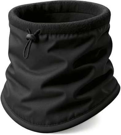 Unisex svart termisk fleece halsvärmare, vattentät, vindtät vinter halsduk för cykling, motorcykel, sportlöpning, idealisk vintergåva