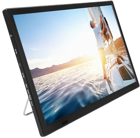 Bewinner Smart TV Android de 15,4 | TV Integrado, Bluetooth 5.0 y Control Remoto por Voz, Digital HD con ATSC/ATV, Reproducción USB para Dormitorio, Cocina, Uso en Exteriores