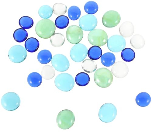 STOBAZA Grava de Vidrio Colorido para Acuario y Decoración de Plantas, Bien Pulida Flotación, Adecuado para Caminos y Césped en Macetas Decorativas