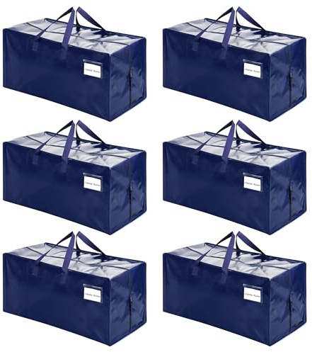 VENO 6 Pack Heavy Duty Moving Bags with Backpack Straps, Zippers & Handles, Extra Large Packing Bags for College Dorm Essentials, Moving Supplies Alternative to Cardboard Moving Boxes