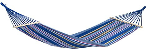 AMAZONAS Stabhängematte wetterfest UV-beständig Tonga Ocean 200cm x 100cm bis 120kg blaugestreift