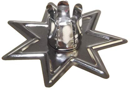 Standkerzenhalter Tischkerzenhalter Stern 10er Set für Baumkerzen, Farbe:Stern Silber