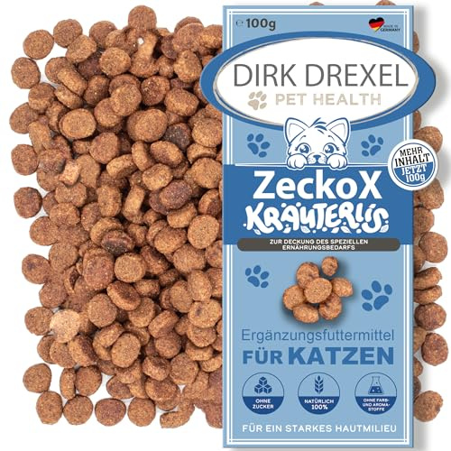 Dirk Drexel ZeckoX Kräuterlis für Katzen | Leckerlis mit Kräuterextrakten | natürliche Ernährung mit Kokosnuss & Karde 3 Monatskur