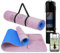 LA MENTE ES MARAVILLOSA - Gymnastikmatte, Rutschfest Yogamatte inkl. Tragegurt + Tasche + Übungs-E-Book, Gepolstert, Hautfreundliches TPE für Fitness/Pilates/Workout 183x61 cm (Blumen, Rosa/Blau)