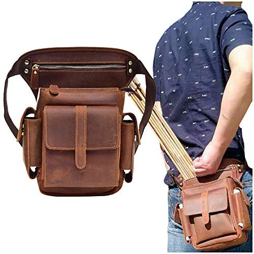 Pfeilhalter Quiverbag - Bogenschießen Schulter Rückenköcher Bow - Jagd-Schießen Bogenschießen Köcher für 15-30 Pfeile Lagerung - Leichte Hüfttasche Quiver Gurt-Taillen-Köcher für Bogenschießen Sport,A