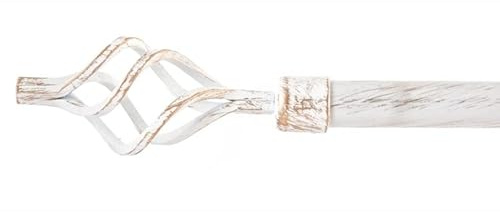 D,casa - Barra de Cortina Extensible de Metal Blanca Minimalista para Dormitorio Vintage de 120-210 cm - Envejecido