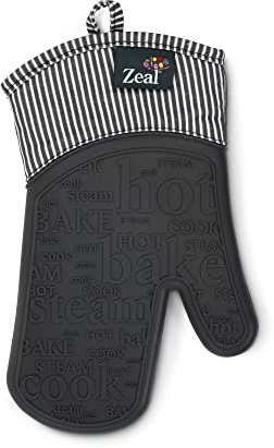 Zeal Silicone Heavy Duty Single Oven Mitt Glove Dark Grey (11.5“/28.5 cm Long)