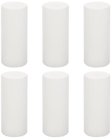 Uonlytech Plastic Candle Cup Covers Clear Cylindrical Votive Candle Holder 1.57X3.93 Inch Set of 6 Hurricane Shades for Home Decor Wedding Wax Protection