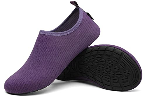 SAGUARO Badskor, simskor, vattenskor, snabbtorkande, halkfria, lätta vattensportskor för män och kvinnor, storlek 36–47, violett, 38/39 EU
