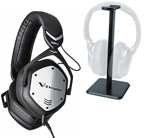 ROLAND VMH-D1 Headphones for E-Drums Drums Studio Headphones + Keepdrum Table Tripod