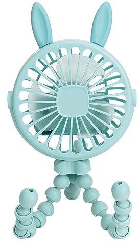 Ventilador para cochecito de bebé, portátil, flexible, trípode con clip y luz LED nocturna, mini ventilador portátil con 3 velocidades para cuna, cinta de correr,