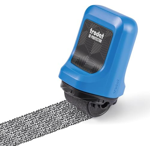 Trodat ID Protector Tintenroller (blau) – Datenschutz Rollstempel um Namen, Adressen uvm unkenntlich zu machen