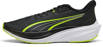 Puma Darter PRO - Scarpe per Jogging su Strada Unisex, Puma Black-Yellow Alert-Puma White,