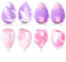 Romon 8 Pezzi Spugnette Trucco Make Up,Lavabili Senza Lattice Spugna Cosmetica,Beauty Blender Make Up, per Fondotinta Impeccabile, per Liquidi, Crema e Polvere, Regalo per le Donne