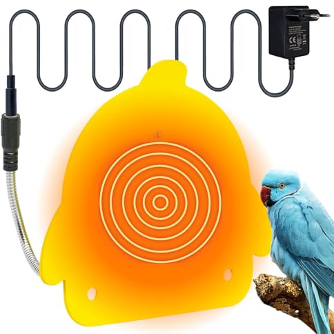 MUYIRTED Fågelvärmare för bur, fågelstående fågelvärmare, termostatisk uppvärmning av hönshuset, 12 V, uppvärmning för små djur, papegoja, kyckling, hamster