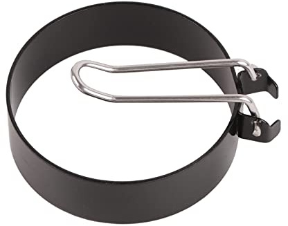 Äggringform Rostfritt stål Non Stick rund stekt äggformare för frukostsmörgåsar Hamburgare Familjekök Svart 7,7x2cm 65g