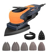 Levigatrice rotorbitale compatta MAXXT con motore senza spazzole, 350W, orbita 3 mm, 4000-10000 giri/min, superficie di levigatura 100 * 152 * 152 mm, 10 fogli abrasivi.