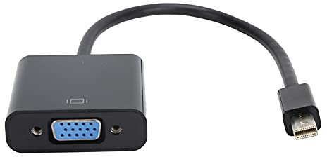 Generic Mini Till VGA-adapter, Hållbar Svart Omvandlarkabel för ThinkPad och PC, Plug and Play-design, Högkvalitativt ABS-material