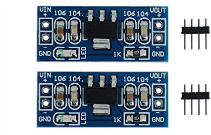DEVMO 2PCS 5V Out, 6V to 12V in AMS1117-5.0 5.0V Step-Down Linear Voltage Regulator Module Compatible with Ar-duino