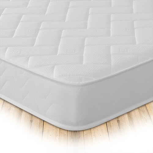 Starlight Beds - Matratze aus Memory-Schaum, 75 x 190 x 18 cm, 75 x 190 x 18 cm, Weiß gesteppt